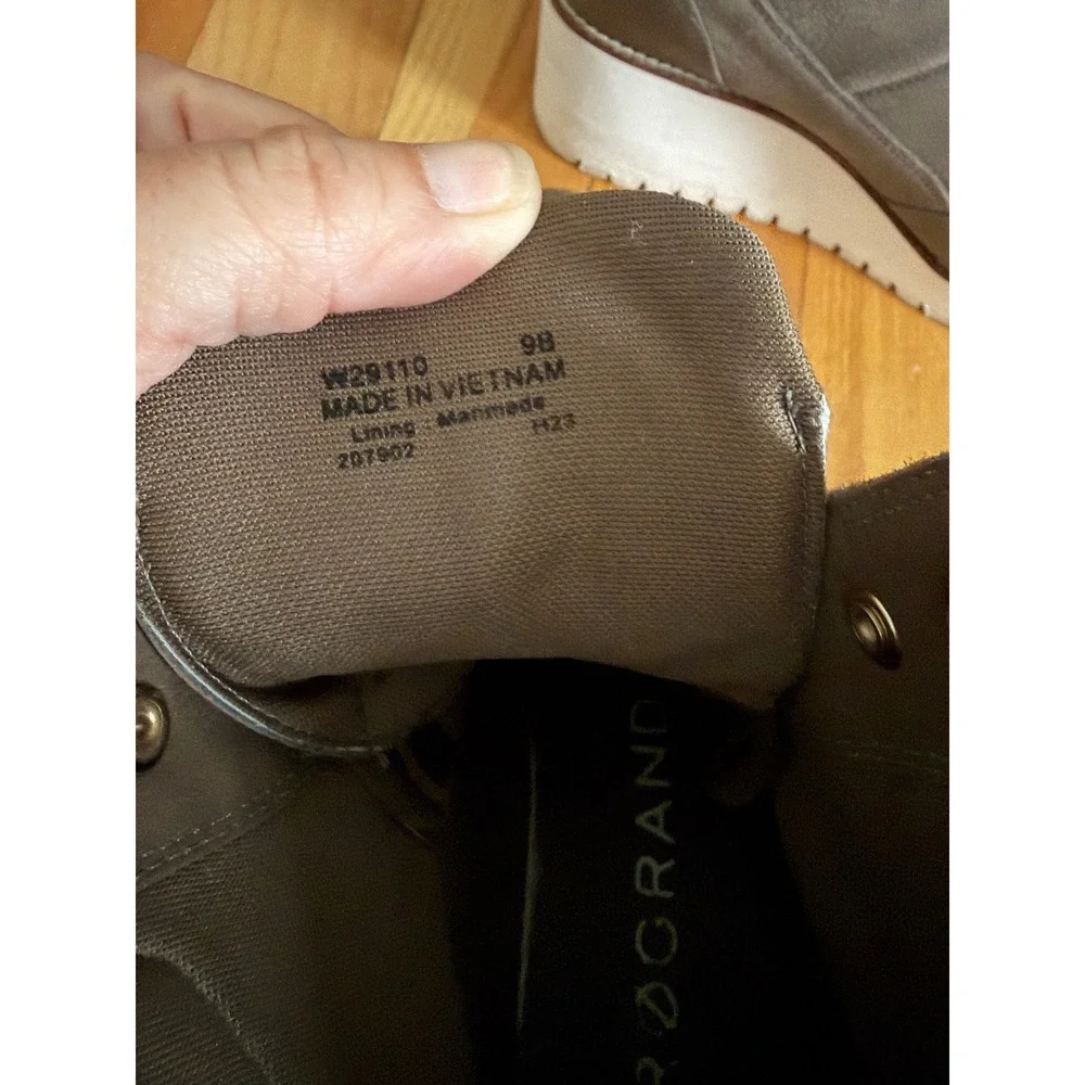 Cole Haan Zerogrand City Wedge Hiker Boots Taupe Gray Brown Color Size 9